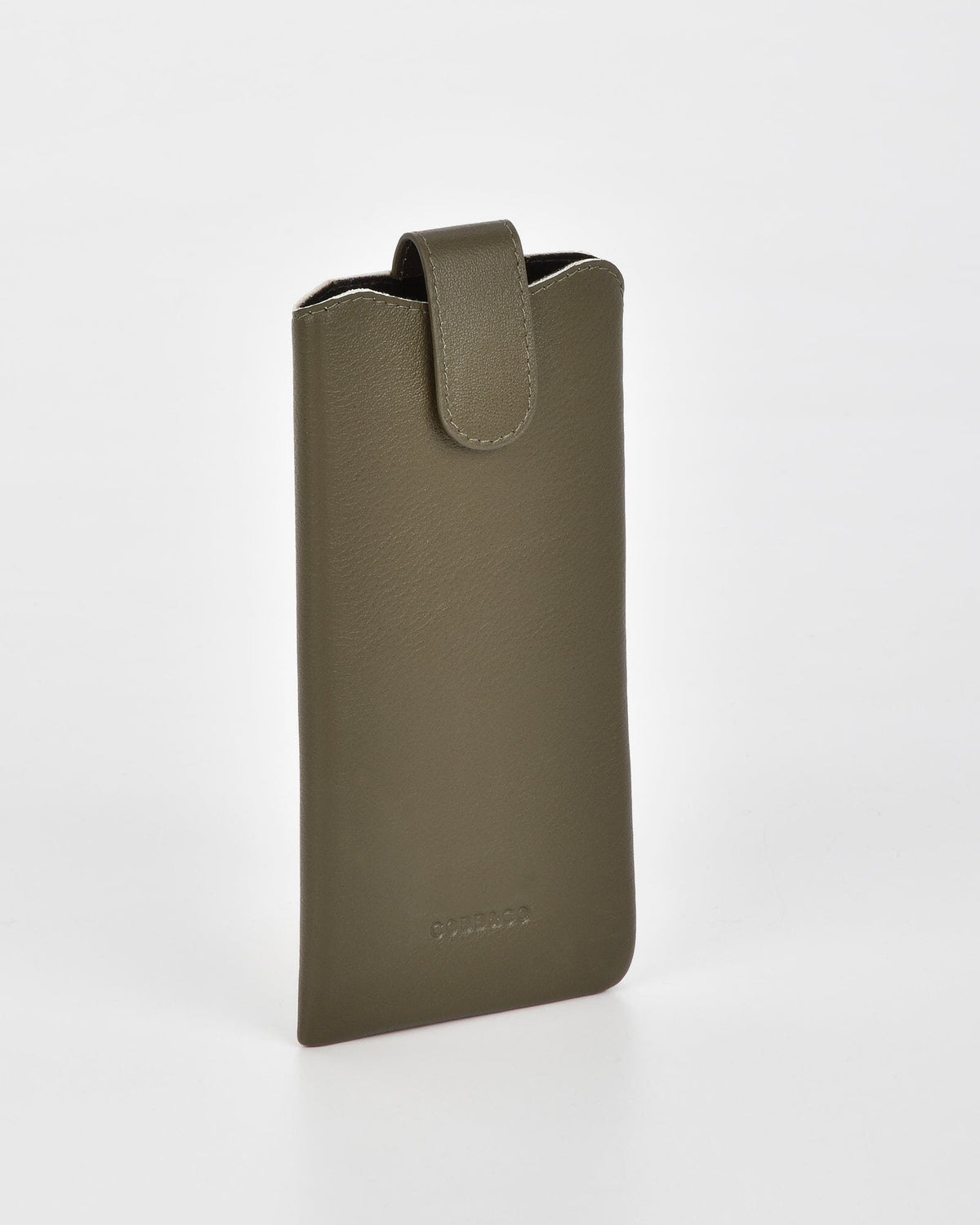Vision Soft Leather Glasses Case - Olive