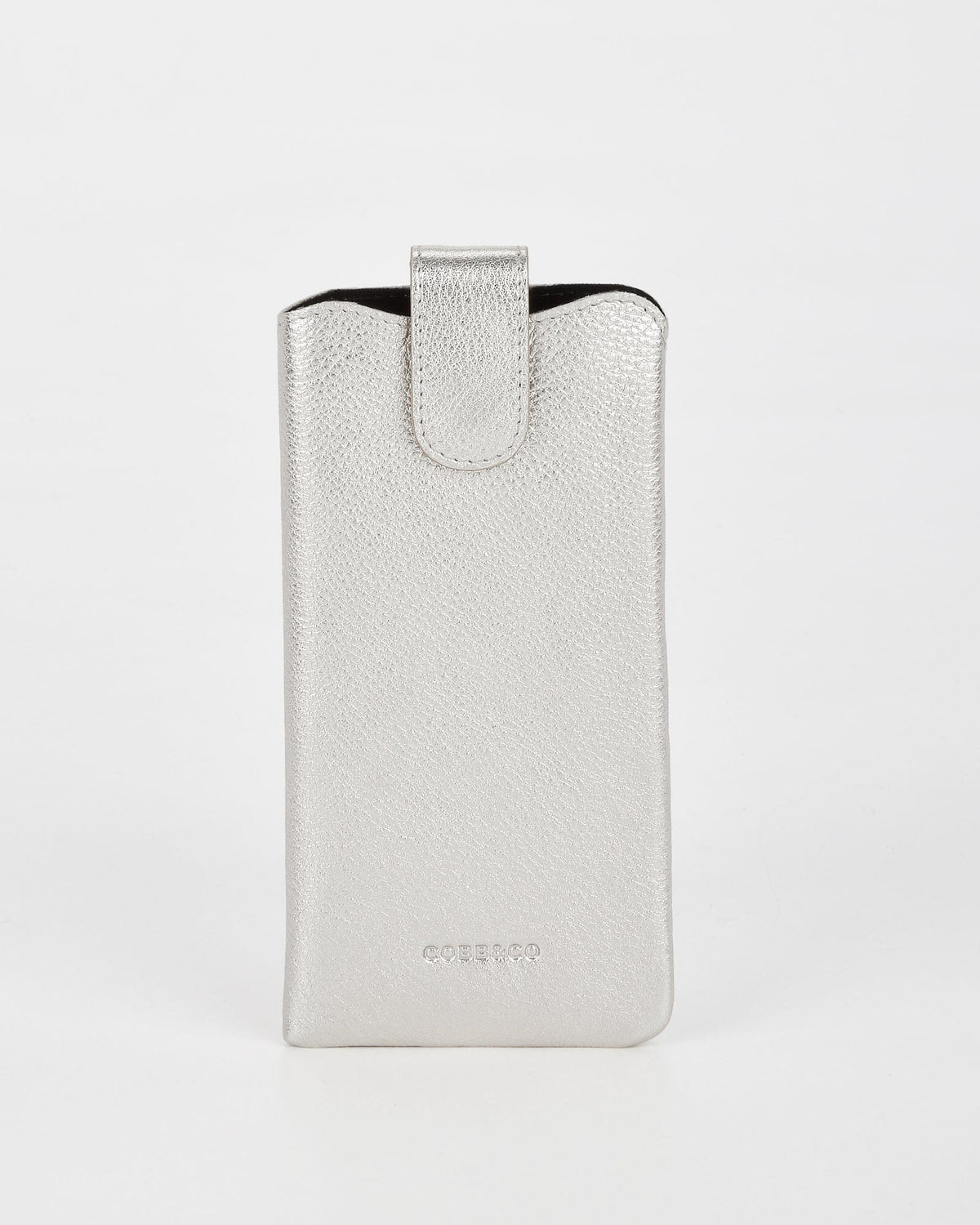 Vision Soft Leather Glasses Case - Silver