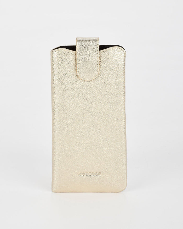 Vision Soft Leather Glasses Case - Gold