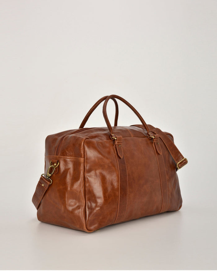 Waratah Structured Leather Large Weekend Duffel