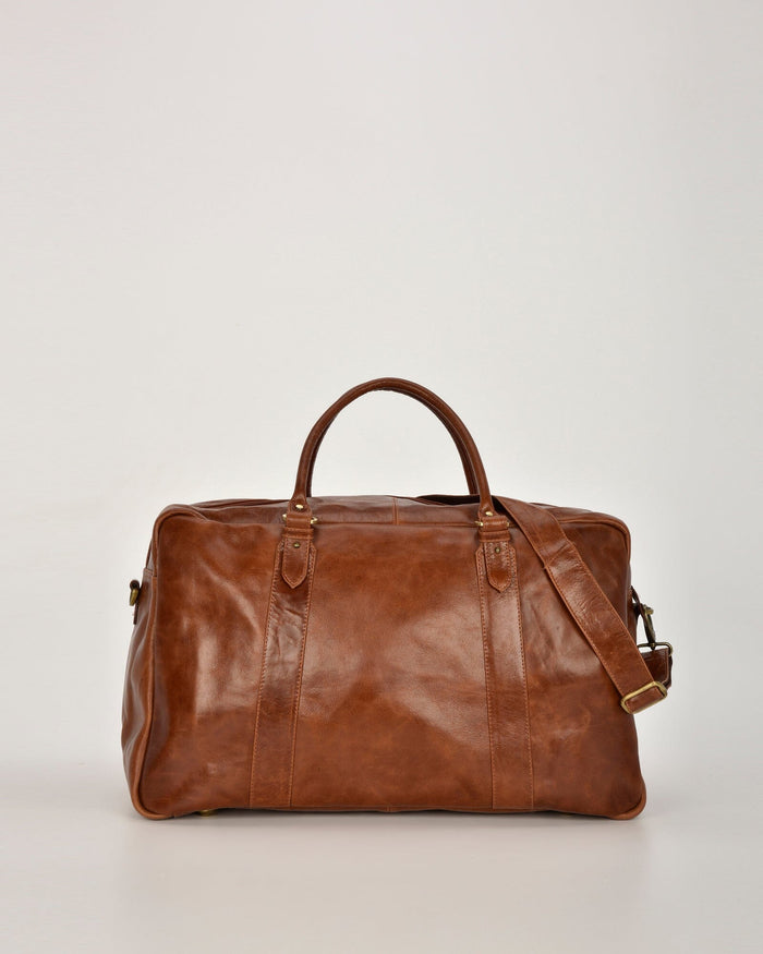 Waratah Structured Leather Large Weekend Duffel