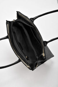 Waverley Croc Leather Dual Section Tote Bag