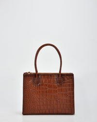 Waverley Croc Leather Dual Section Tote Bag