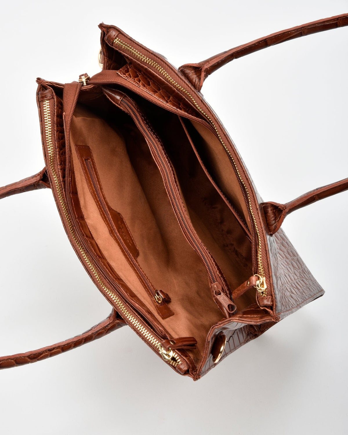 Waverley Croc Leather Dual Section Tote Bag