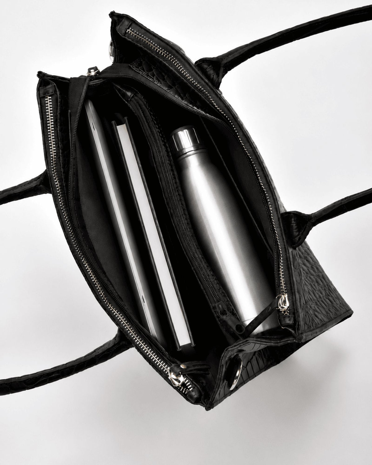 Waverley Croc Leather Dual Section Tote Bag