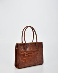 Waverley Croc Leather Dual Section Tote Bag