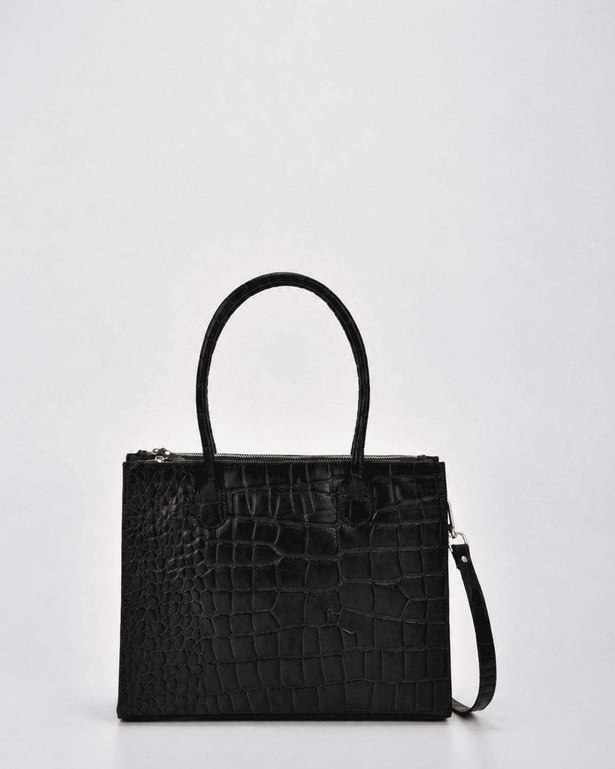 Waverley Croc Leather Dual Section Tote Bag