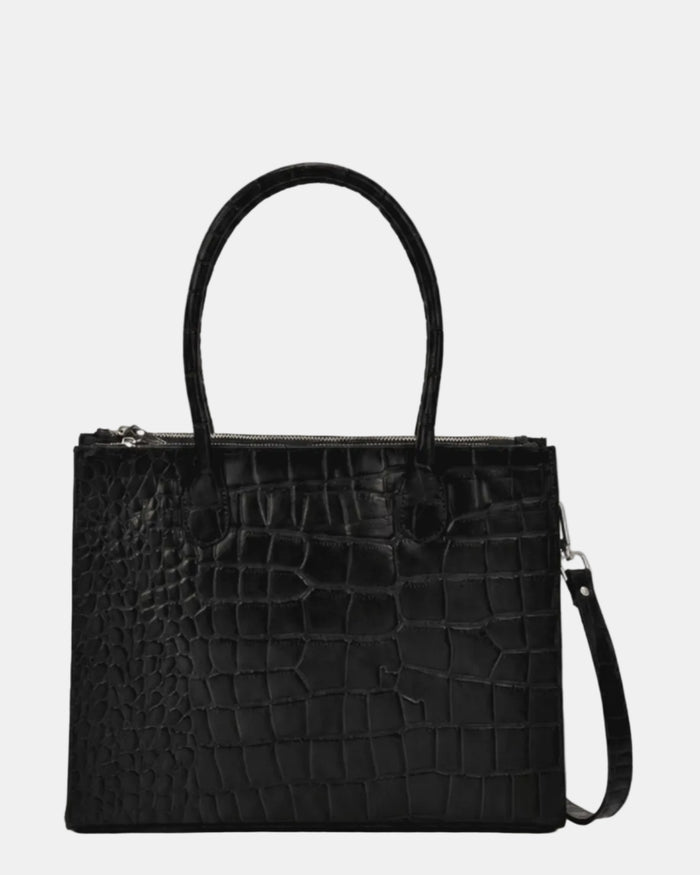 Waverley Croc Leather Dual Section Tote Bag