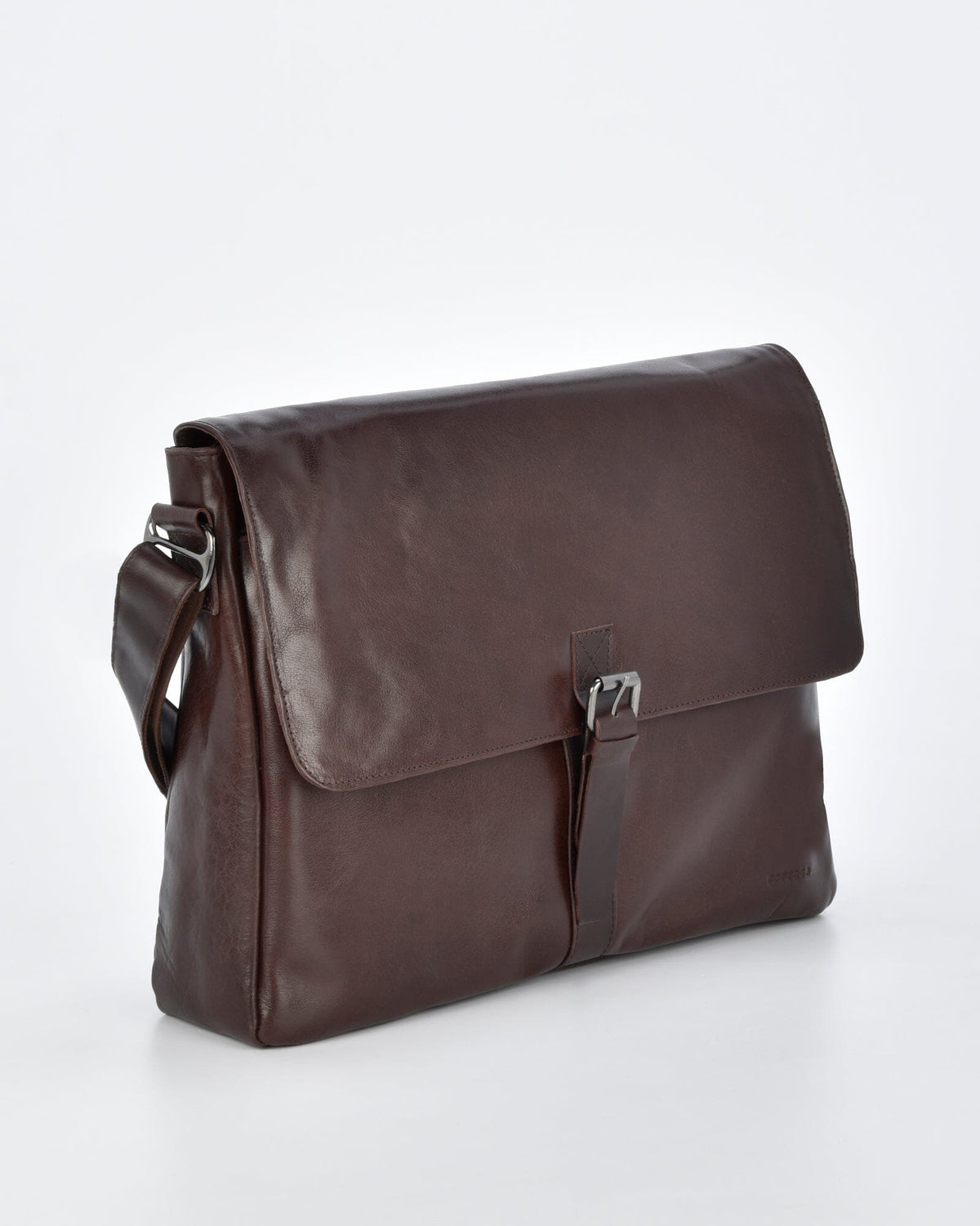 Windsor RFID Leather Business Satchel - Chocolate
