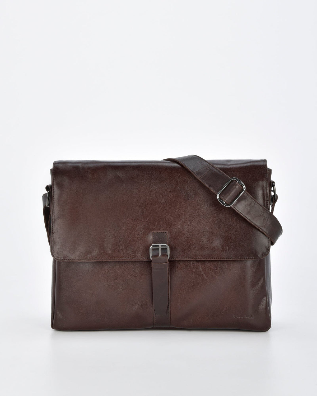 Windsor RFID Leather Business Satchel - Chocolate