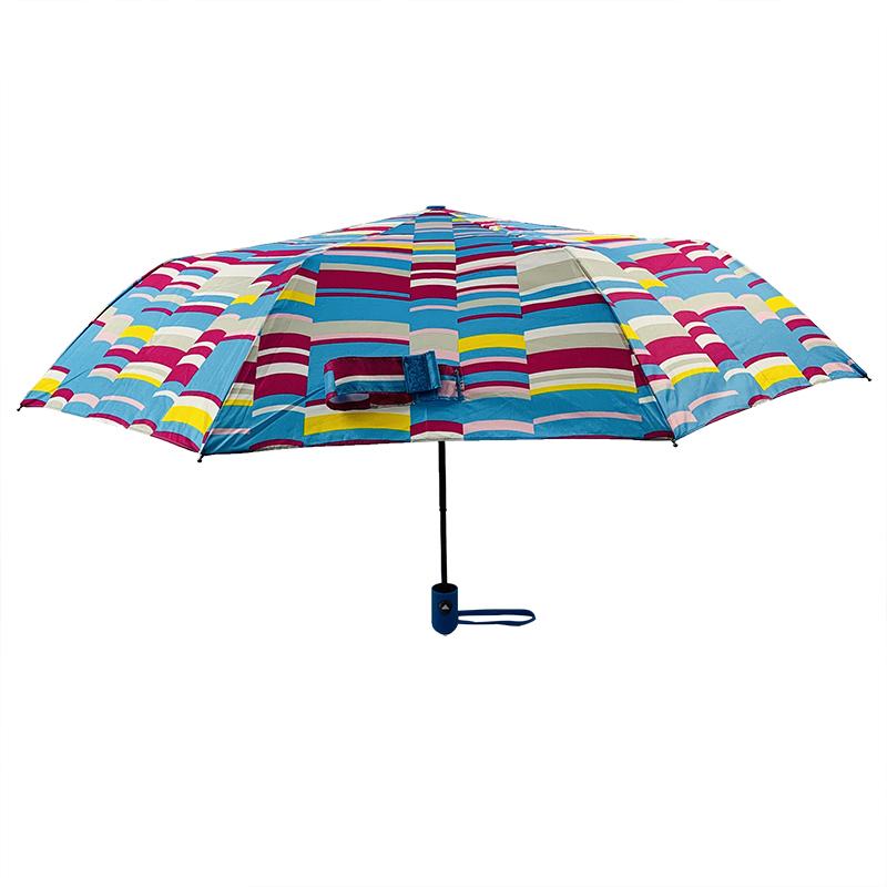 Bright Geometric Print Compact Umbrella