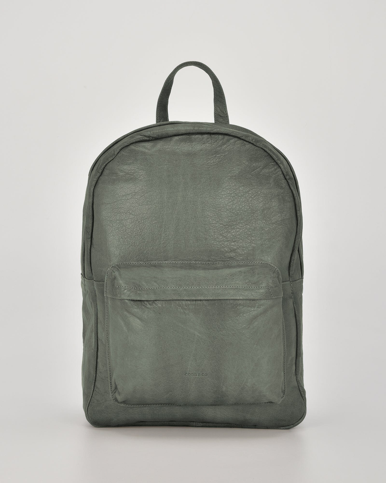 Green leather clearance backpack