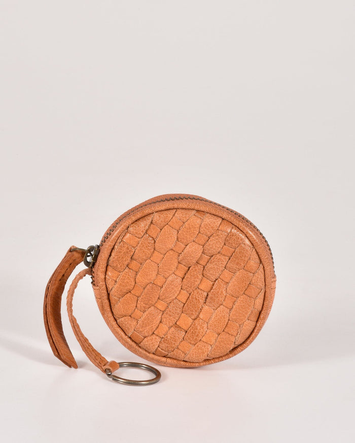 Creswell Leather Woven Coin Purse