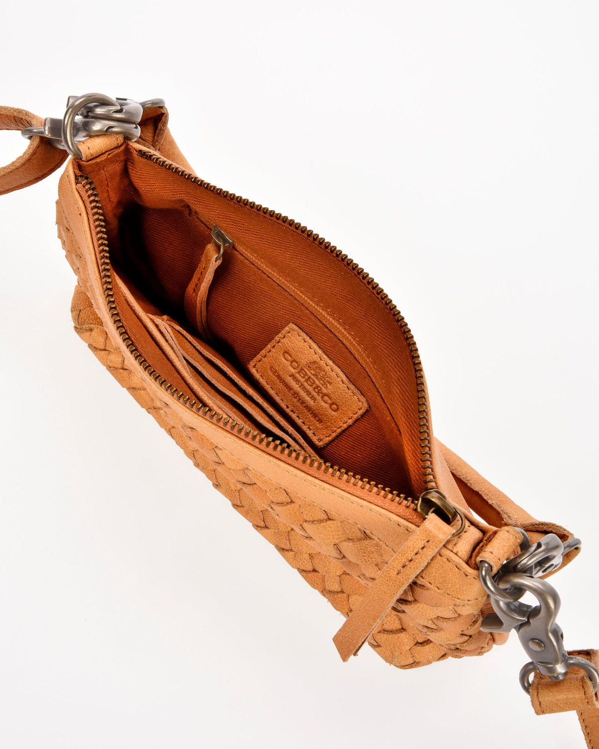 Durack Woven Leather Shoulder/Crossbody Bag