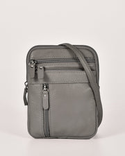 Esther Leather Mini Crossbody Bag in Grey – designed in Australia by Cobb & Co