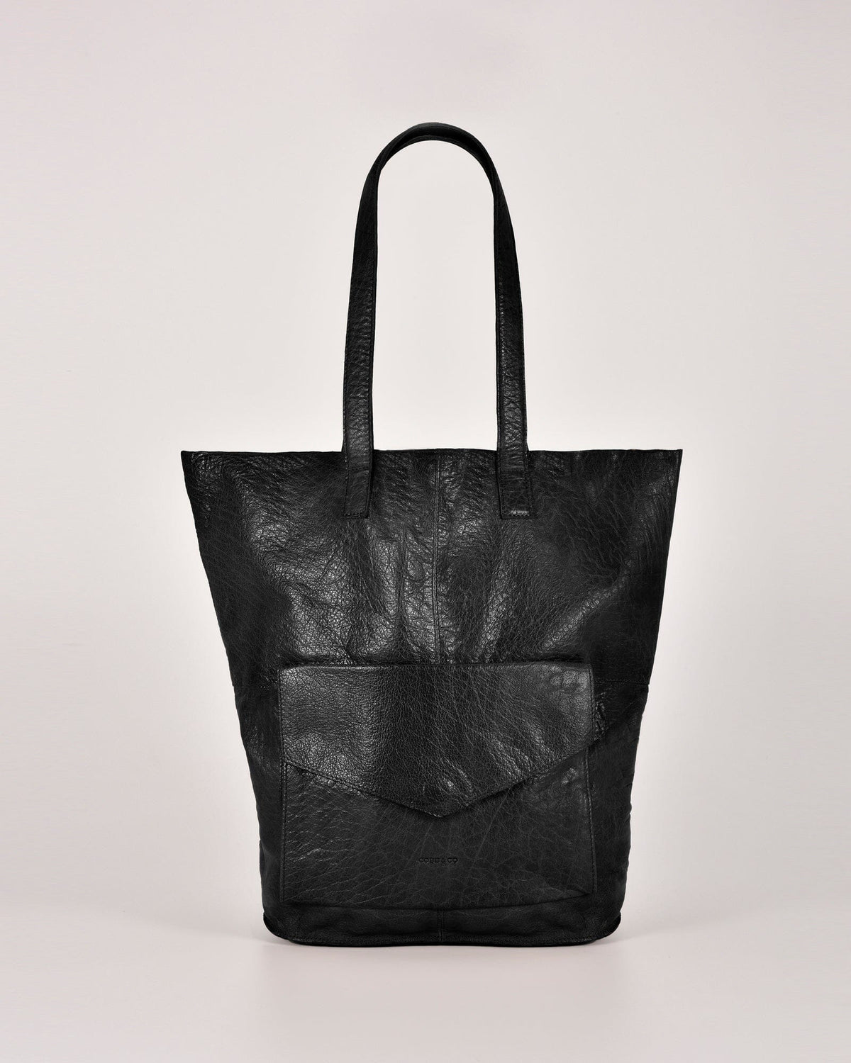 Hotham Leather Tote with front flap pocket