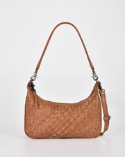 Hughes Woven Leather Shoulder Bag