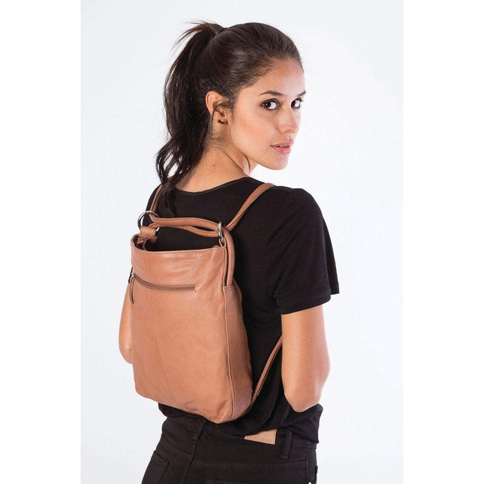 Indiana Mini Leather Convertible Handbag Backpack
