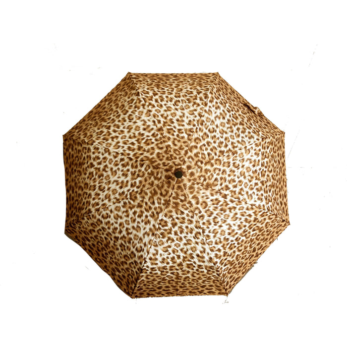 Leopard Print Compact Umbrella