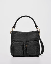 Morley Washed Leather Hobo w/ Crossbody Strap