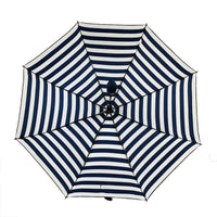 Nautical Navy & White Compact Umbrella