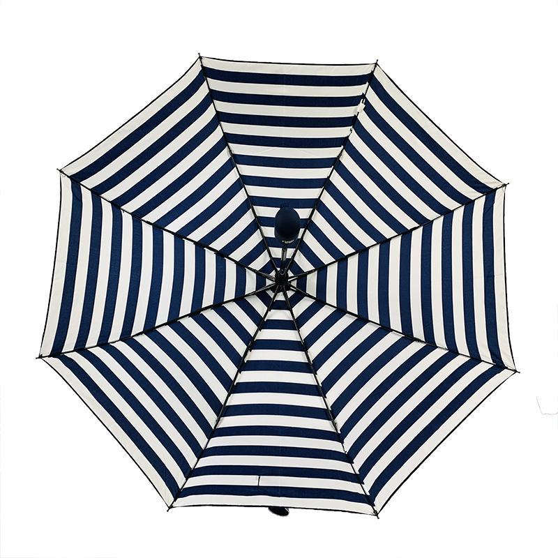 Nautical Navy & White Compact Umbrella