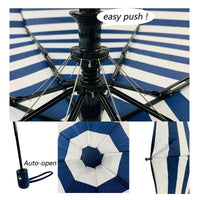 Nautical Navy & White Compact Umbrella