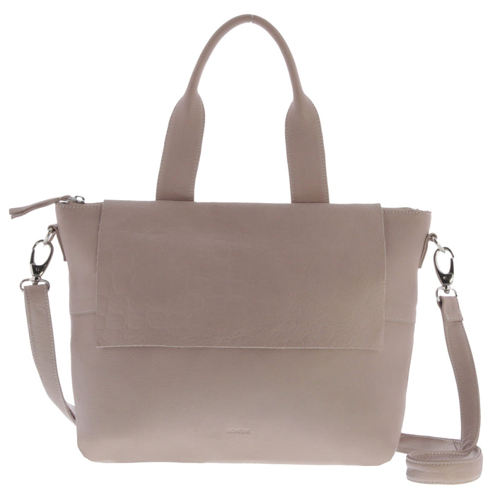 Penelope Leather Flap Messenger Bag
