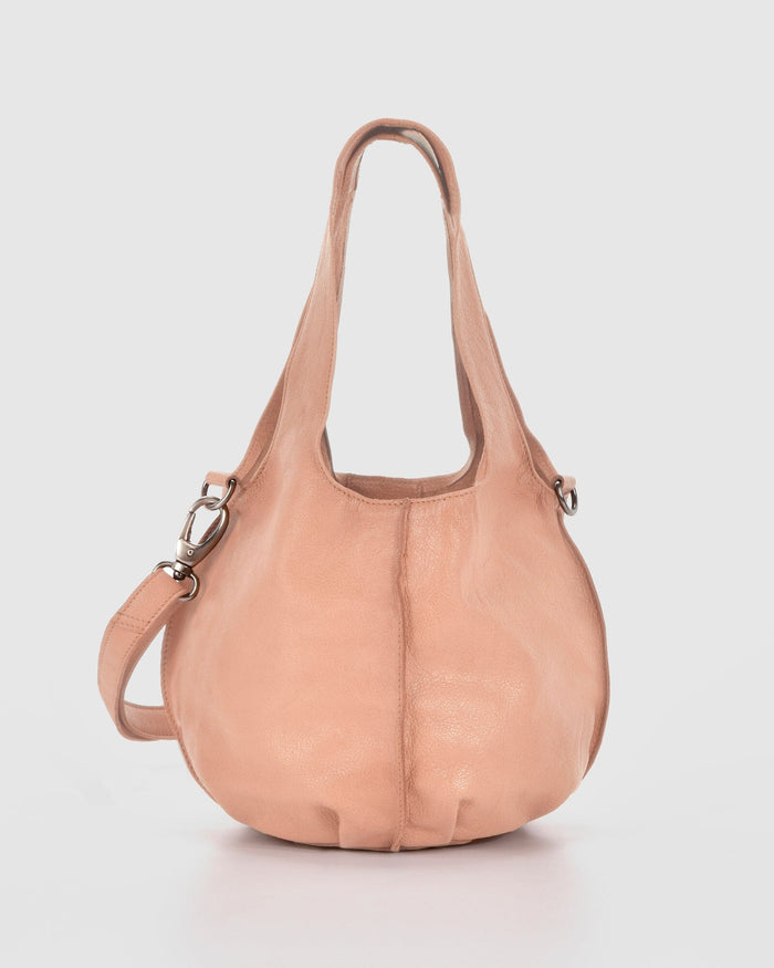 Simpson Small Round Leather Tote Bag