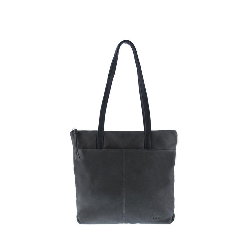 Tayla Leather Two-Tone Tote