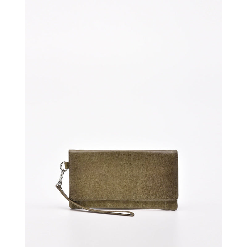 Wodonga Soft Leather Fold Over Wallet With Wristlet